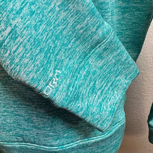 EUC Under Armour UA Unisex Heather Green Pullover Hoodie - Size Medium - Picture 4 of 7